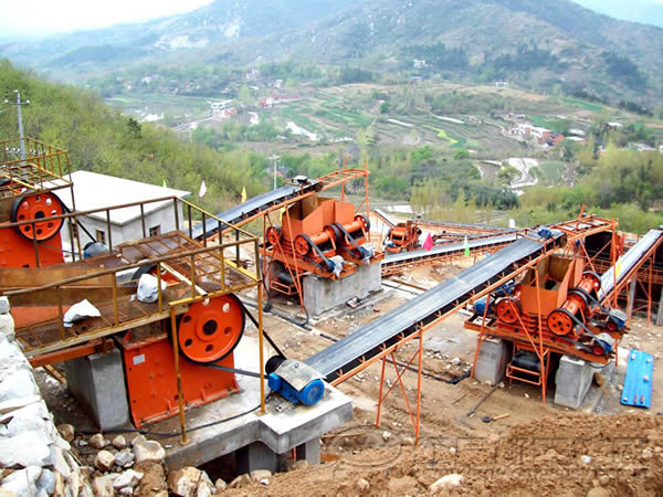 石子生產(chǎn)線現(xiàn)場圖