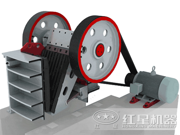 石子破碎機動態(tài)工作圖