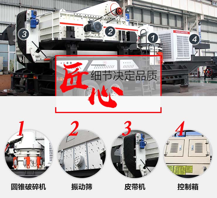 移動青石粉碎機配置分解設備圖